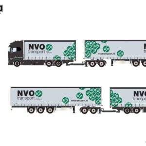 Tuinstra Transport; VOLVO FH5 GLOBETROTTER XL 6X2 TAG AXLE RIGED TRUCK DRAWBAR ROAD TRAIN - 8 AXLE + LZV DOLLY LOW