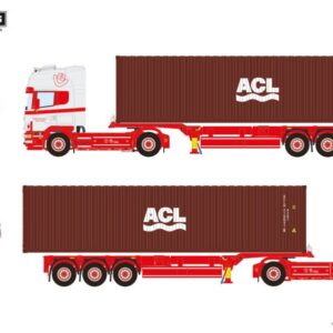 Ferdi van den Heuvel; SCANIA 4 SERIES TOPLINE 4X2 FLEX CONTAINER TRAILER - 3 AXLE + 40FT CONTAINER
