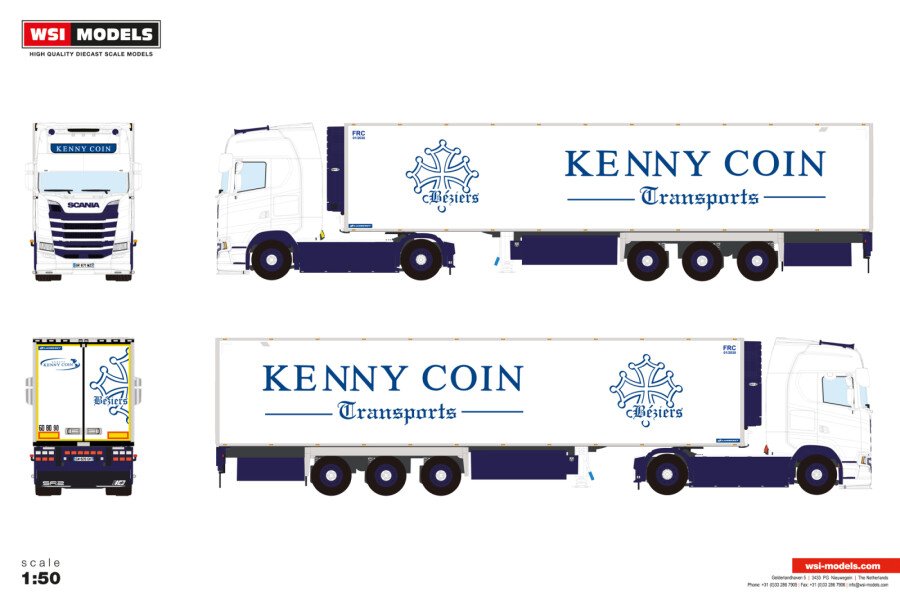 Kenny Coin; SCANIA S HIGHLINE CS20H 4X2 REEFER TRAILER - 3 AXLE