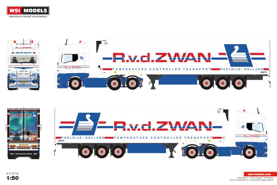 R. v.d. Zwan; MAN TGX GX 6X2 TAG AXLE REEFER TRAILER - 3 AXLE