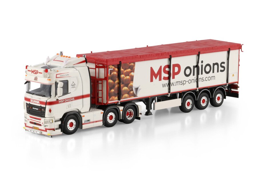 MSP Onions; SCANIA R NORMAL CR20N 6X2 TWIN STEER BELT TRAILER - 3 AXLE