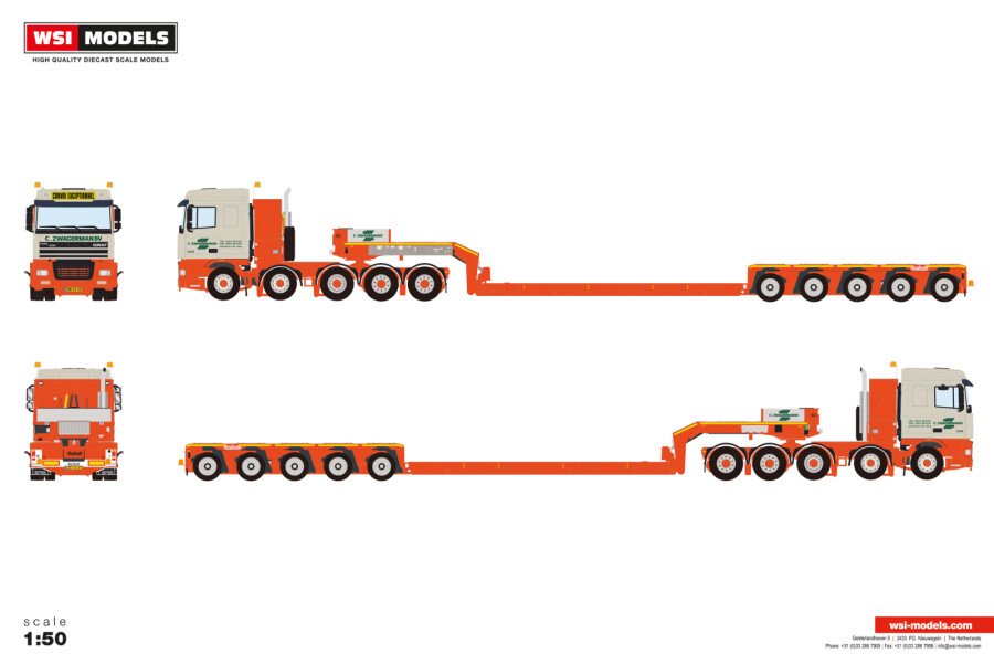 C. Zwagerman GINAF; DAF 95XF SPACE CAB 10X4 LOW LOADER - 5 AXLE