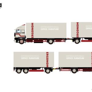 ARGS Ergonom; DAF 3300 RIGED BOX TRUCK RIGED BOX DRAWBAR TURNTABLE TRAILER - 3 AXLE