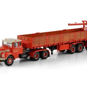 Huskens; SCANIA L110 SLEEPERCAB TORPEDO 6X2 TAG AXLE CLASSIC BRICK TRAILER - 3 AXLE
