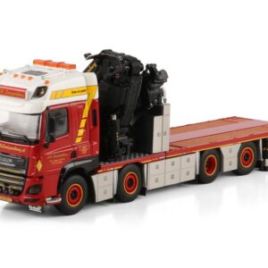 Alb. Swijnenburg; DAF CF SPACE CAB MY2017 RIGED FLATBED TRUCK 8X2 TAG AXLE WITH FASSI 1100 + JIB