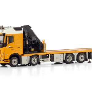 Mourik; VOLVO FH5 GLOBETROTTER 8X2 TAG AXLE RIGED FLATBED TRUCK 8X2 TAG AXLE WITH PALFINGER PK 74002 SH