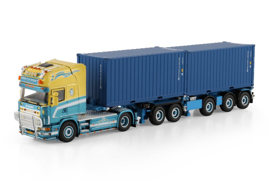John v.d. Made; SCANIA 4 SERIES TOPLINE 4X2 2CONNECT COMBI TRAILER - 5 AXLE + 2X 20FT CONTAINER