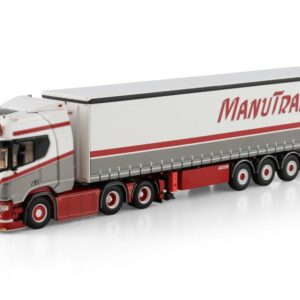 Manutrans; SCANIA R HIGHLINE CR20H 6X2 TAG AXLE CURTAINSIDE TRAILER - 3 AXLE