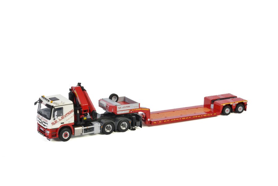 S.E. Levage; MERCEDES-BENZ ACTROS MP3 L FLAT ROOF 6X4 LOW LOADER | EURO - 2 AXLE + PALFINGER PK 65002 SH
